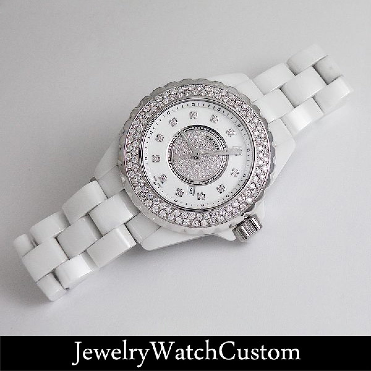 CHANEL J12 33mm H2123 シャネルアフターダイヤベゼル - Jewelry Watch Custom'