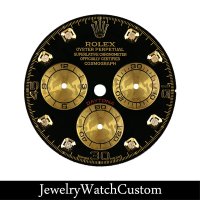 ROLEX DAYTONA 1165〜（キャリバー4130）用 ブラック ゴールド ダイヤモンド アワーマーカー