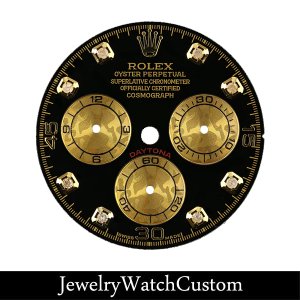 ROLEX DAYTONA 1165〜（キャリバー4130）用 ブラック ゴールド ダイヤモンド アワーマーカー